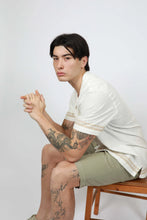 Load image into Gallery viewer, James Harper Aztec Embrodied Cotton Shirt - Natural
