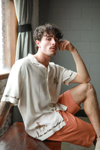 Load image into Gallery viewer, James Harper Rodeo Cuban Collar Linen Shirt - White
