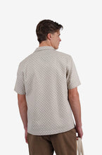 Load image into Gallery viewer, James Harper Short Sleeve Square Embroidery Shirt - Pebble
