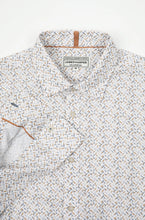 Load image into Gallery viewer, James Harper L/S Peached Geo print Shirt - Sand
