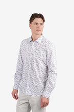 Load image into Gallery viewer, James Harper Long Sleeve Peached Cotton Poplin Shirt - Floral Sea
