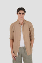 Load image into Gallery viewer, James Harper Pure Linen Long Sleeve Shirt - Cinnamon
