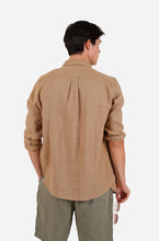 Load image into Gallery viewer, James Harper Pure Linen Long Sleeve Shirt - Cinnamon
