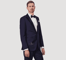 Load image into Gallery viewer, Savile Row Judah Peak Lapel Suit - Navy
