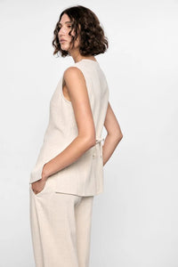 Staple The Label Piper Tunic Vest - Natural