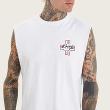Load image into Gallery viewer, Kiss Chacey Ridgmont Dual Curved Muscle Tank - Optical White

