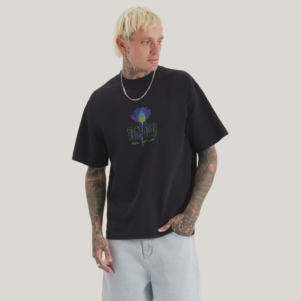 Kiss Chacey Fainted Street Tee - Anthracite Black