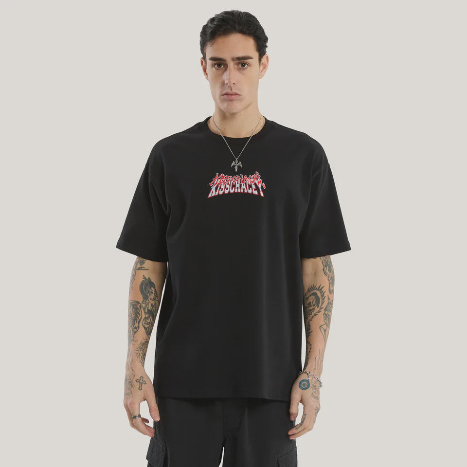 Kiss Chacey Double Box Fit Tee - Jet Black