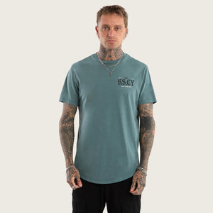 Kiss Chacey England Dual Curved Tee - Pigment North Atlantic