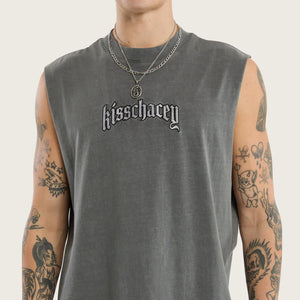 Kiss Chacey Obelisk Relaxed Muscle Tee - Pigment Charcoal