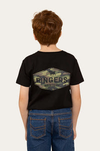 Ringers Western  Servo Kids Classic Fit T-Shirt - Black/Camo