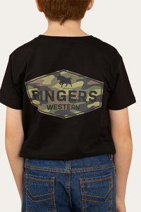 Ringers Western  Servo Kids Classic Fit T-Shirt - Black/Camo