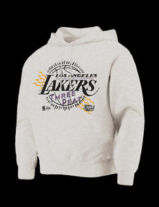 Mitchell And Ness NBA Accolades Hoodie Los Angeles Lakers- White Marle