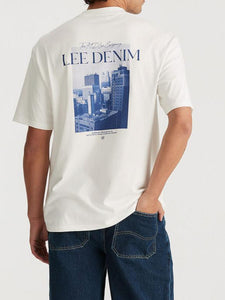 Lee Cityscape Baggy Tee - Vintage White