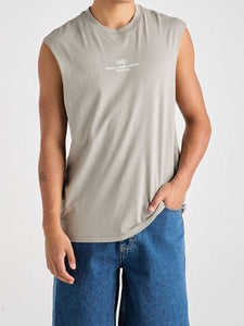Lee Denim Co Muscle Tee - Stone Steel