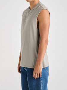 Lee Denim Co Muscle Tee - Stone Steel
