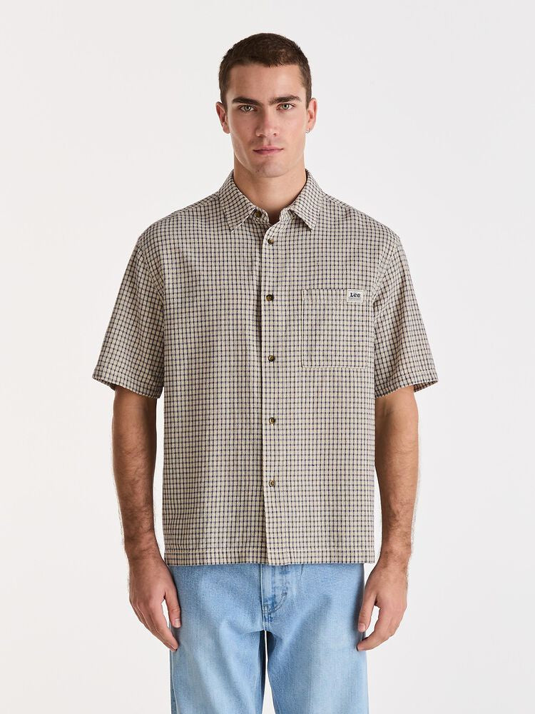 Lee Boxcutter Shirt - Ecru Check