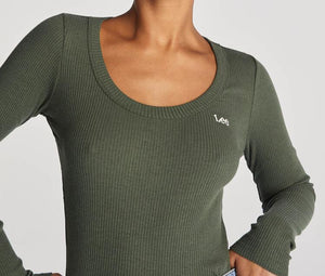 Lee Essential LS Rib Tee - Olive