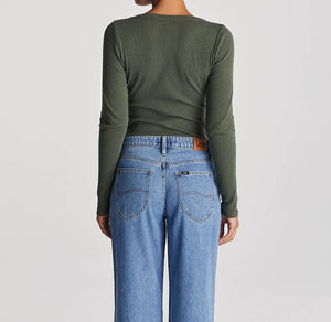Lee Essential LS Rib Tee - Olive