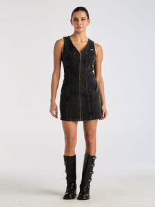 Lee Robbie Denim Dress - Ashen Black