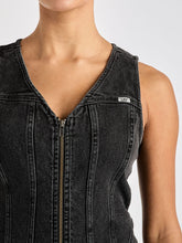 Load image into Gallery viewer, Lee Robbie Denim Dress - Ashen Black
