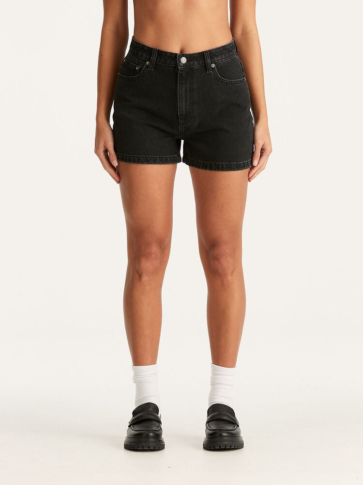 Lee High Relaxed  Short -  Dusted Black