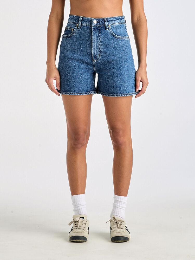 Lee High Mom Short Blue Stone – Arnold's