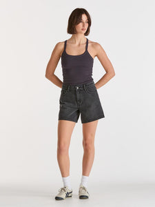 Lee Mid Straight Short - Smoked Black