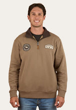 Load image into Gallery viewer, Ringers Western Lachlan Mens 1/4 Zip Crew - Mushroom
