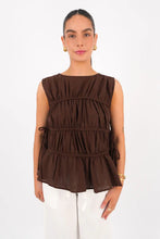 Load image into Gallery viewer, All About Eve Lou Lou Tie Top - Brown
