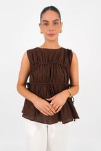 Load image into Gallery viewer, All About Eve Lou Lou Tie Top - Brown
