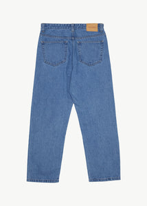 Afends Ninety Two's Relaxed Fit hemp Denim Jeans - Worn Blue