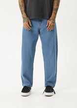 Load image into Gallery viewer, Afends Ninety Two&#39;s Relaxed Fit hemp Denim Jeans - Worn Blue
