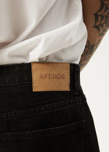 Load image into Gallery viewer, Afends Mens Ninety Two&#39;s Organic Denim Relaxed Jeans - Washed Black
