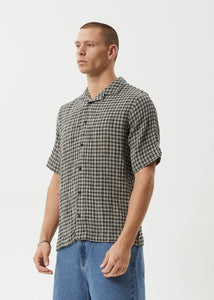 Afends Asta Seer Sucker Regular Shirt - Steel