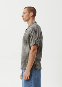 Afends Asta Seer Sucker Regular Shirt - Steel