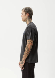 Afends Globalisation Boxy T-Shirt - Stone Black