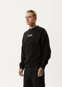 Afends Questions Crew Neck - Black