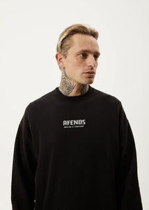 Afends Questions Crew Neck - Black