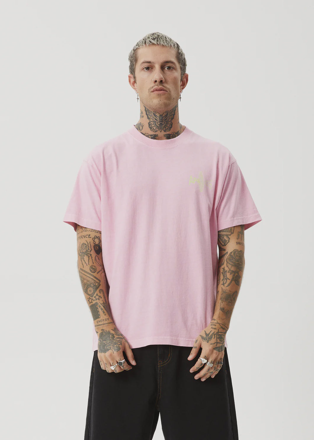 Afends Heavy Weight Box Fit Tee - Vintage Pink