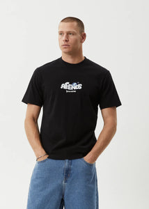 Afends Chem Trails Recyced Retro Fit Tee - Black