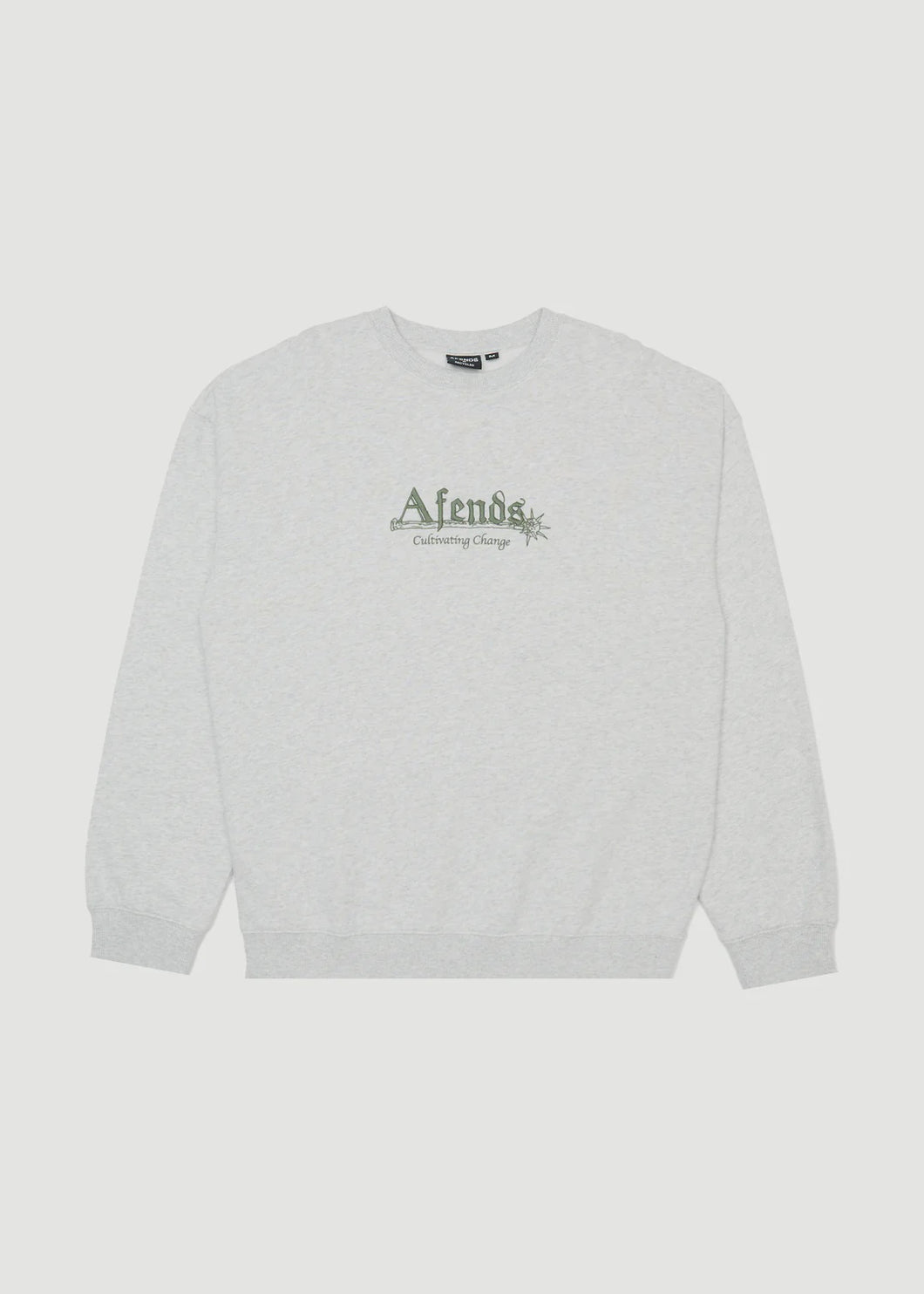 Afends Mens Mace Crew Neck Jumper - Grey Marle