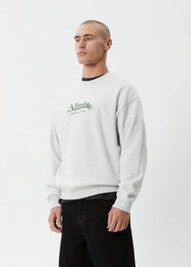 Afends Mens Mace Crew Neck Jumper - Grey Marle