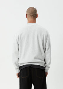Afends Mens Mace Crew Neck Jumper - Grey Marle