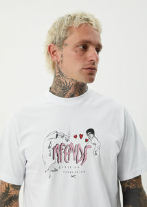Afends Torched Recycled Retro Fit Tee - White