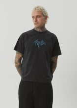 Load image into Gallery viewer, Afends Bats Recycled Raglan Boxy Fit Tee - Stone Black
