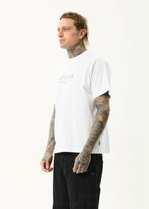 Afends Spinal Boxy Tee - White