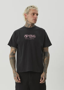 Afends Horsey Boxy Tee - Stone Black