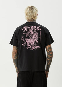 Afends Horsey Boxy Tee - Stone Black