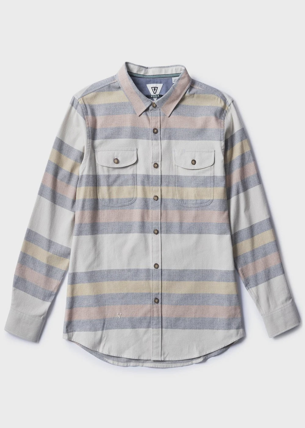 Vissla Central Coast Eco Long Sleeve Flannel Shirt - Bone